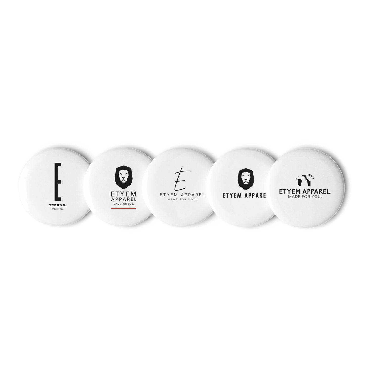 Set of pin buttons