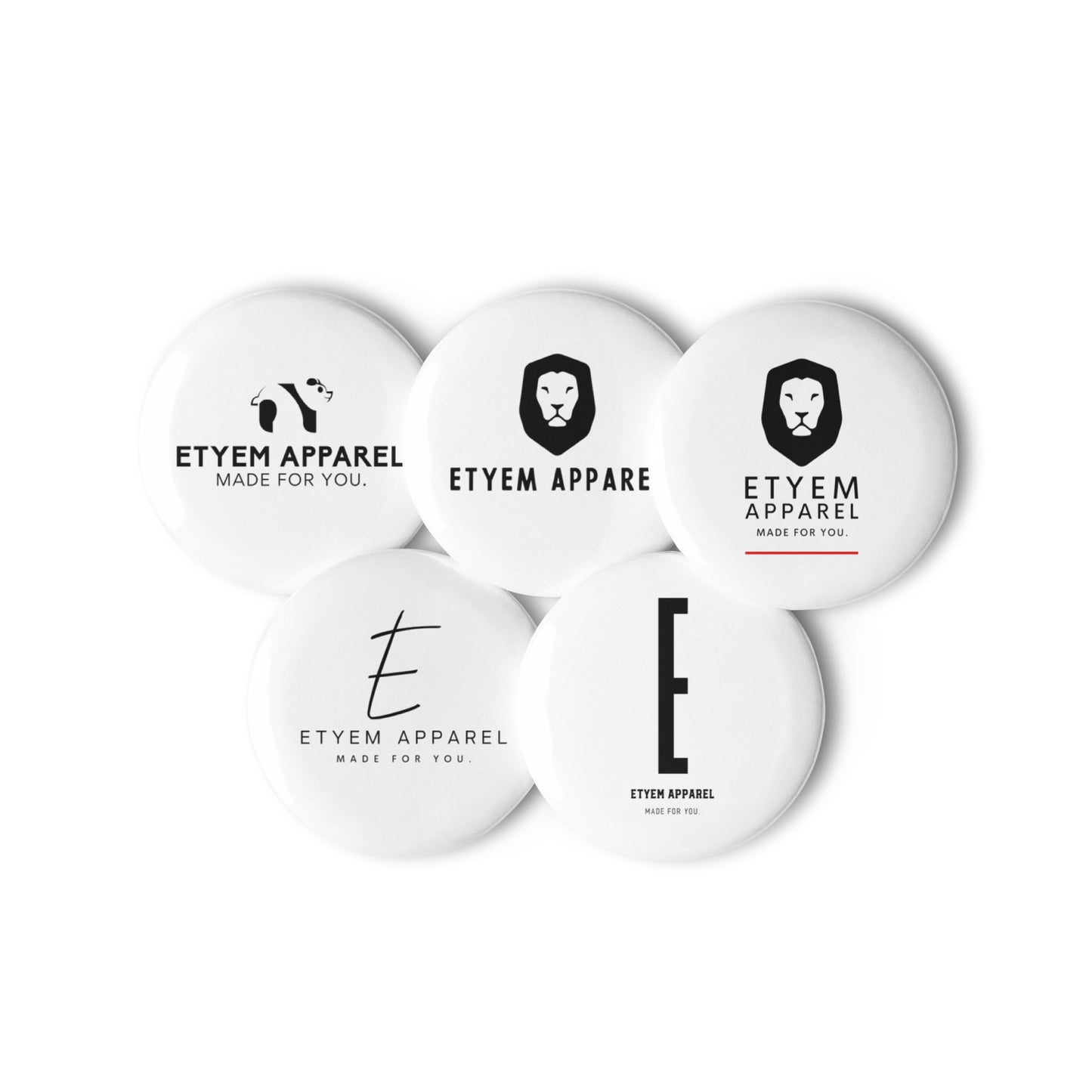 Set of pin buttons