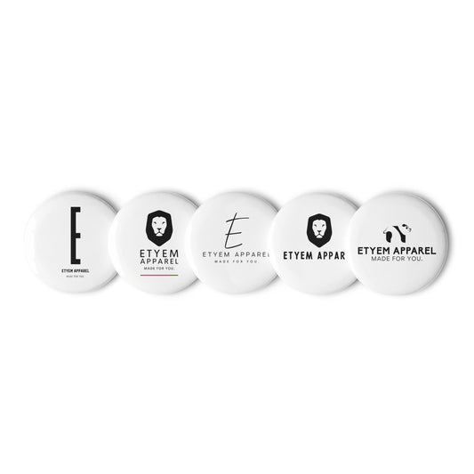 Set of pin buttons