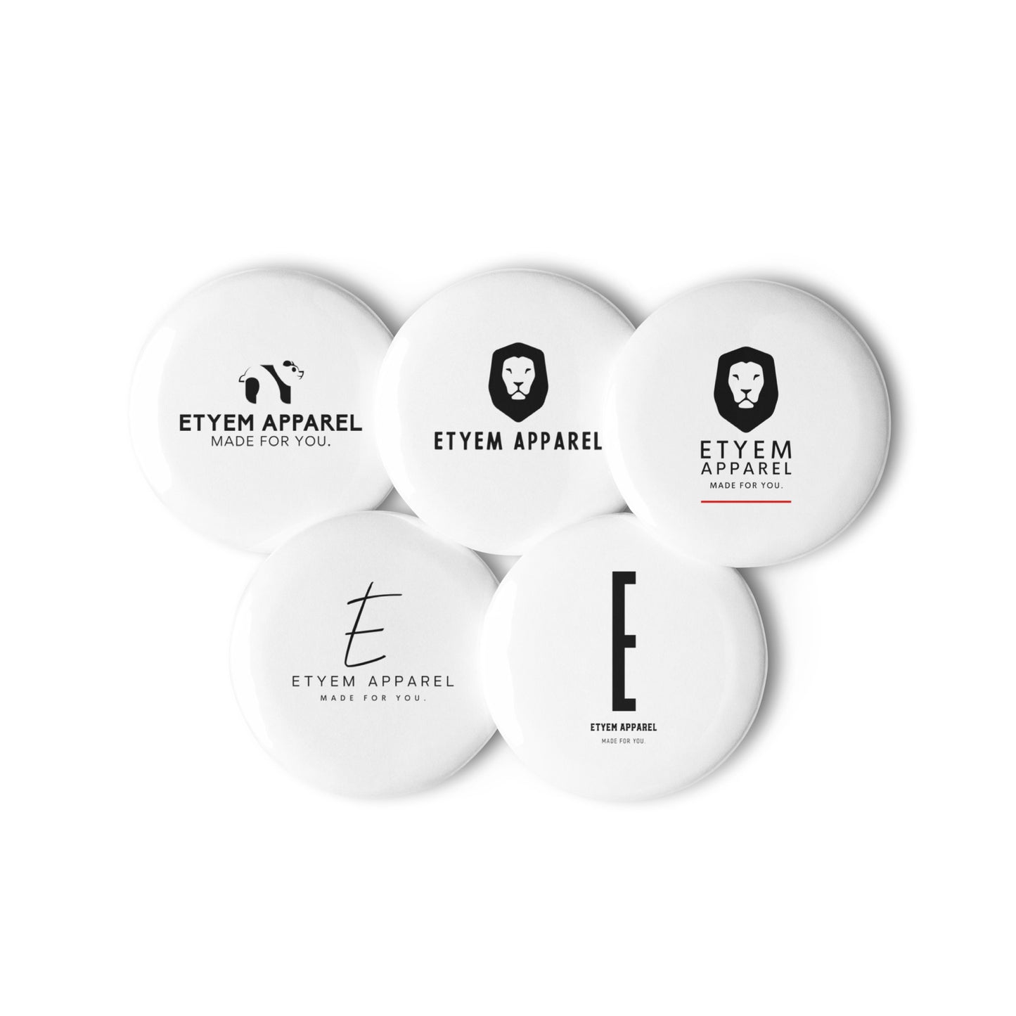 Set of pin buttons
