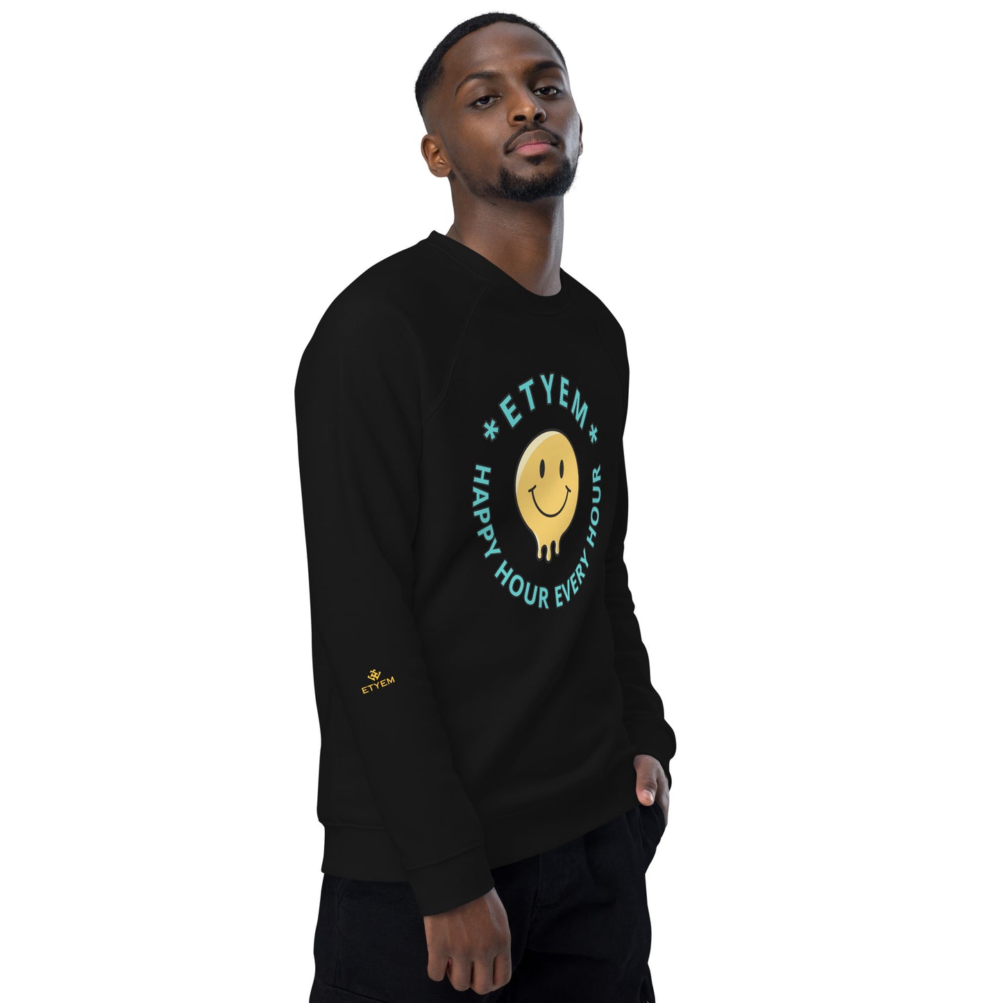 Unisex organic raglan sweatshirt