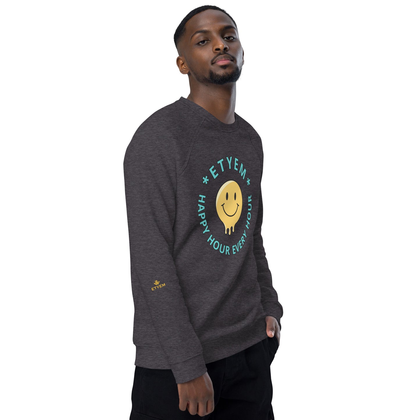 Unisex organic raglan sweatshirt
