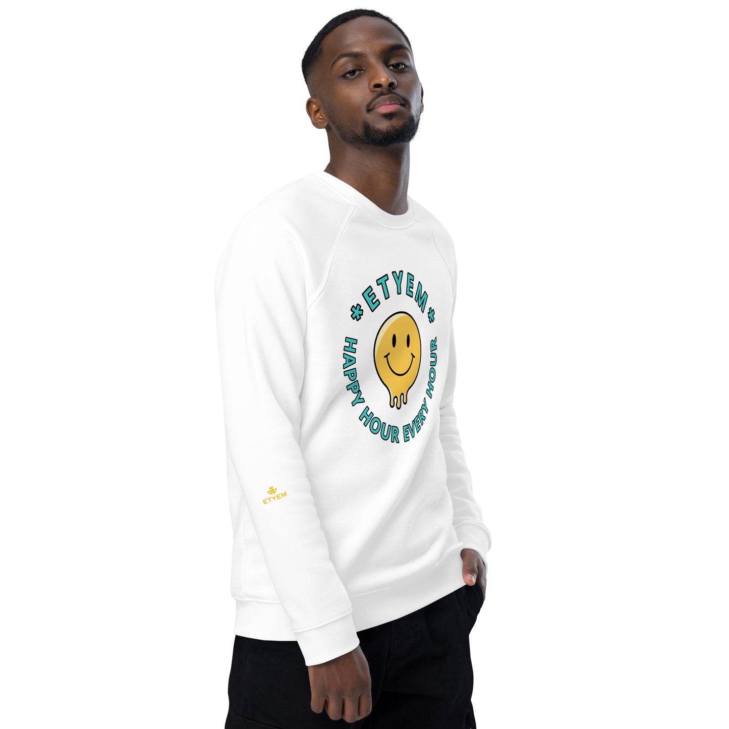 Unisex organic raglan sweatshirt